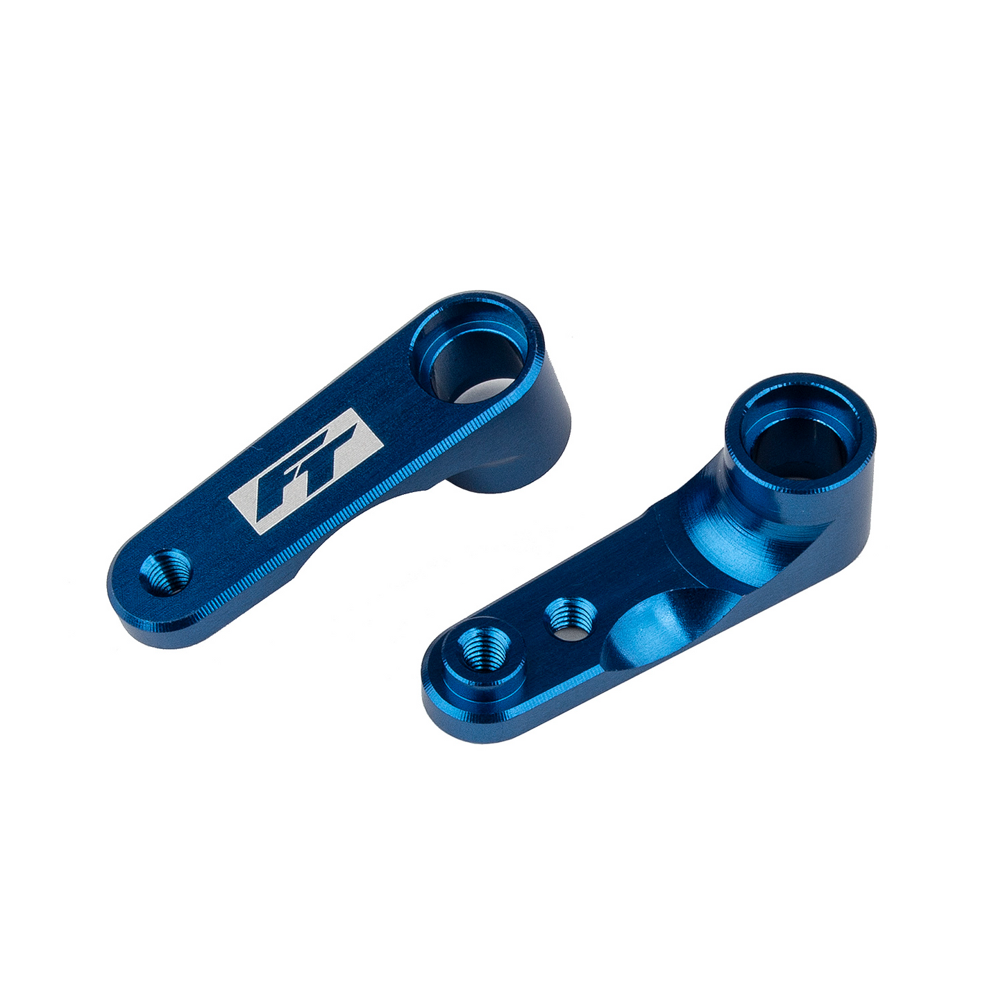 #AS91983 - TEAM ASSOCIATED RC10B6.4 FT STEERING BELLCRANKS, BLUE ALUMINIUM