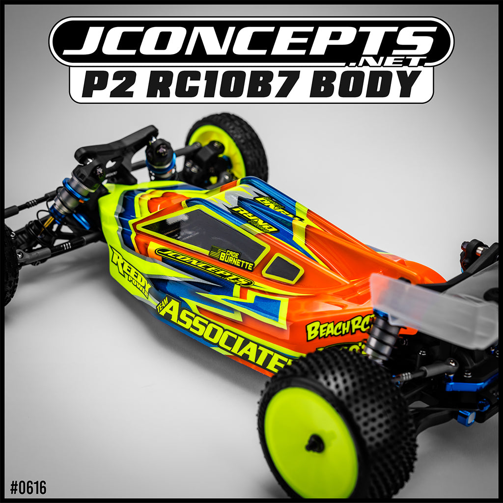 #JC0616 - JConcepts P2 - RC10B7 Body w/Carpet/Turf/Dirt Wing
