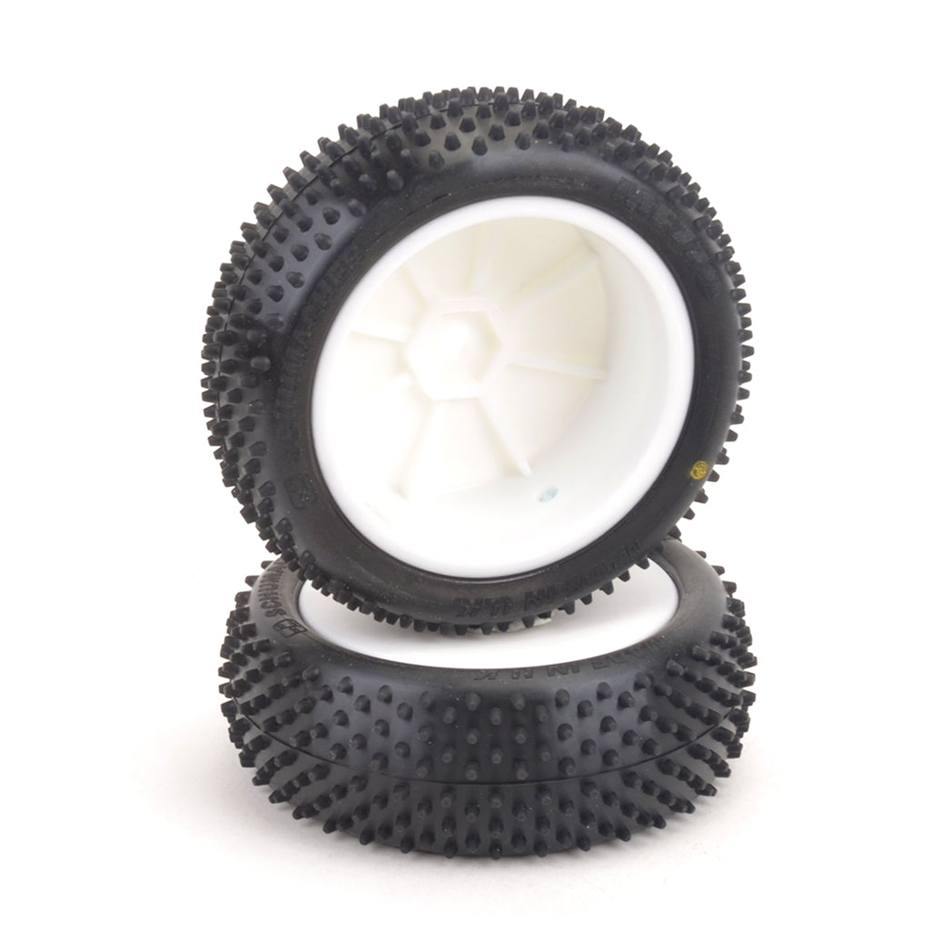 #U6893 - Schumacher Mezzo Tyre Front 4WD - Yellow - Pre-Glued - pr