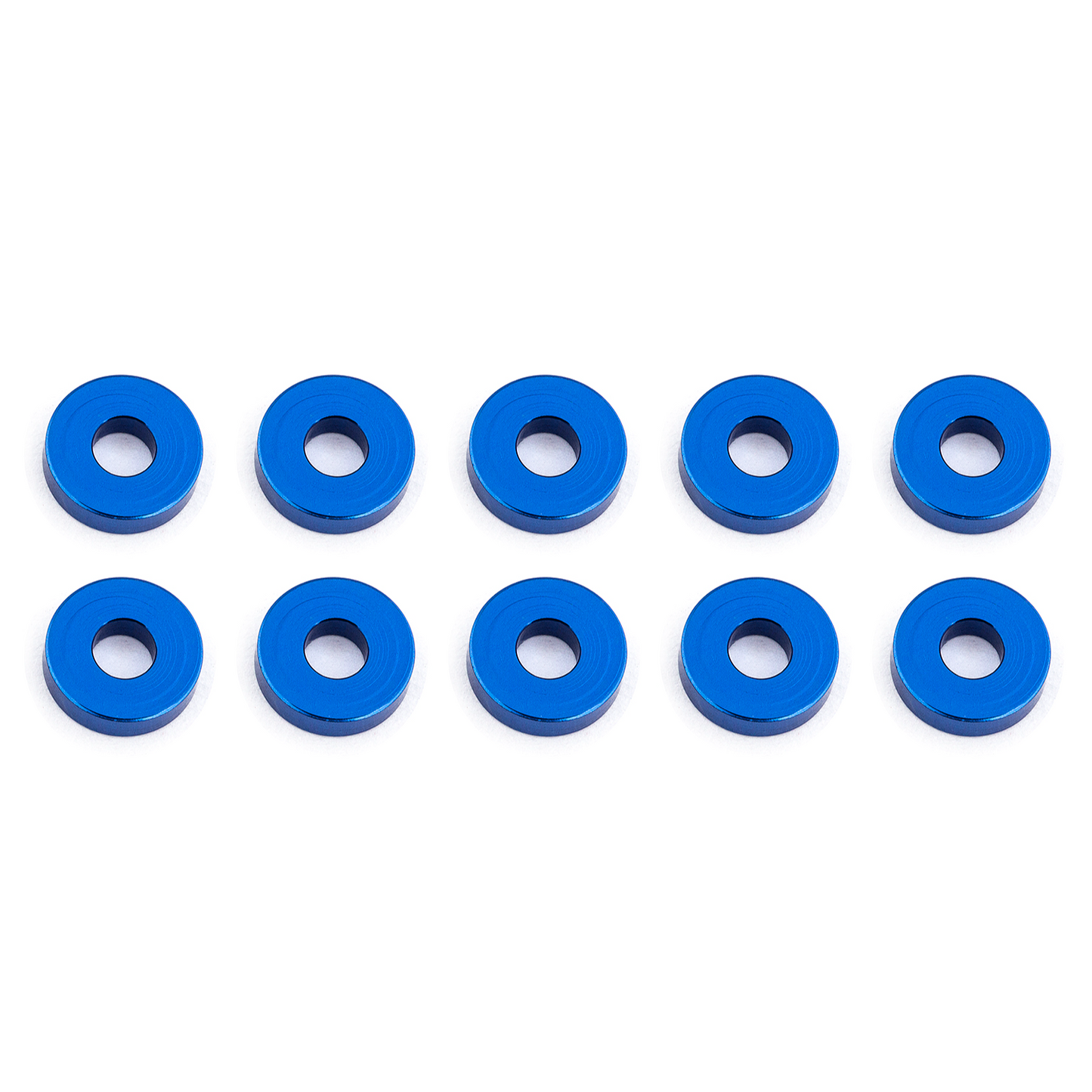 #AS31386 - ASSOCIATED BLUE ALUMINUM BULKHEAD WASHERS 7.8 x 2.0 MM (10)
