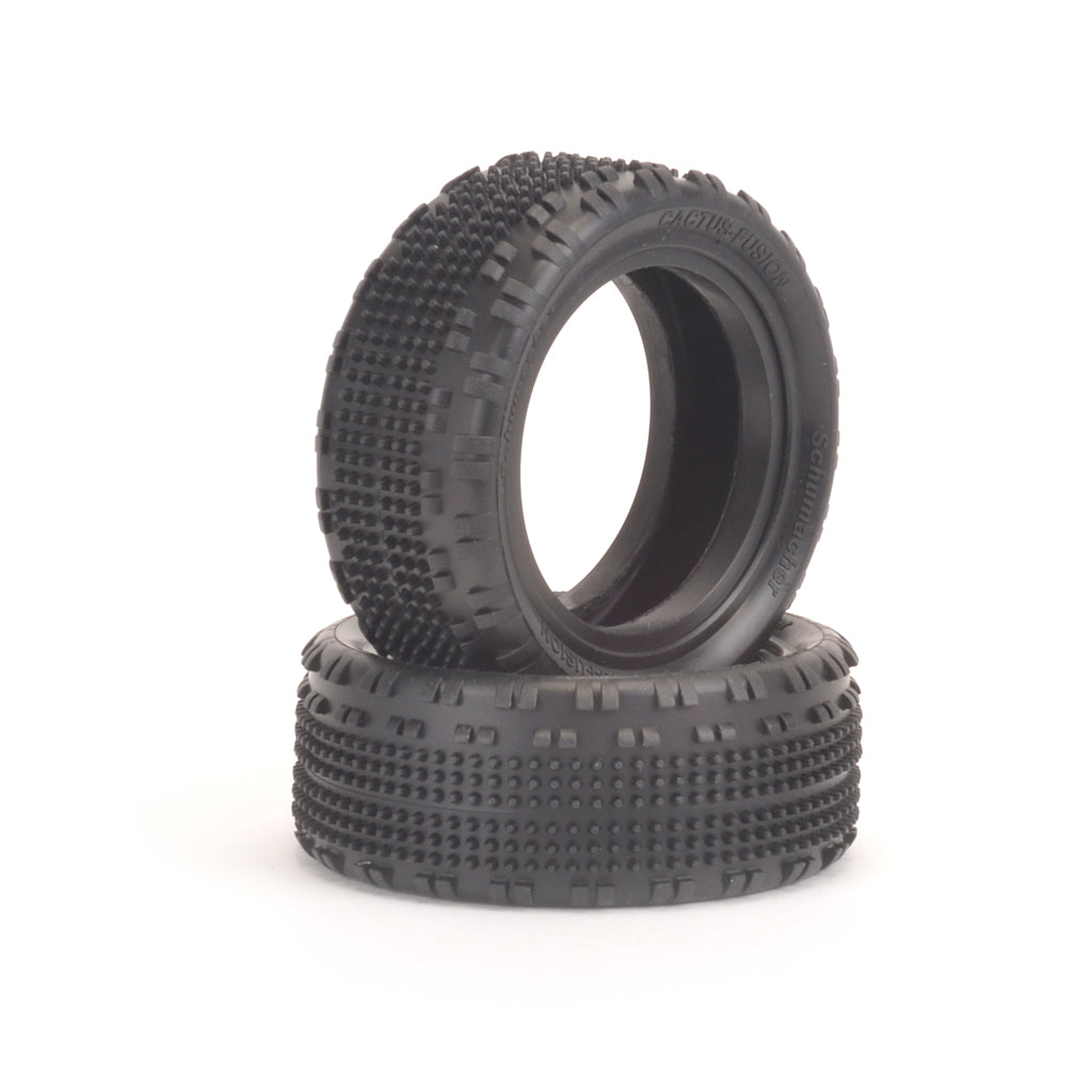 #U6855 - Schumacher Fusion 1/10 4WD Front Tyres - Yellow (PR)